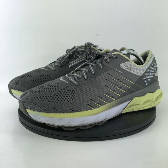 Hoka One One Other - Hoka One One Arahi 3 Gray/Yellow Athletic Running Shoes 1104097 Men's Size 12